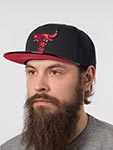 Бейсболка MITCHELL NESS арт. HS8033-CBURDBK Chicago Bulls NBA (черный)